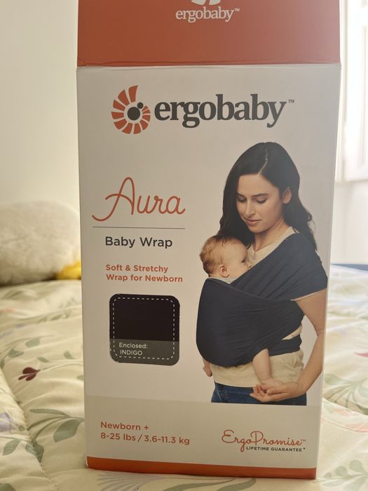 Ergobaby Aura Baby Wrap Azul Indigo – Como Novo
