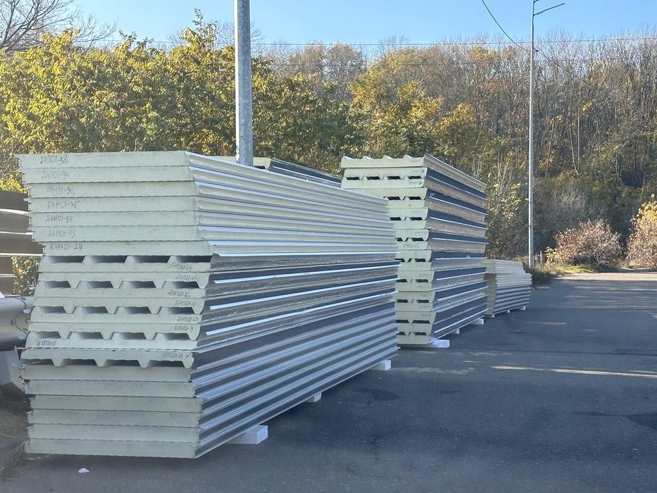 Сендвіч-Панелі стінові | 80мм PIR | 2 сорт