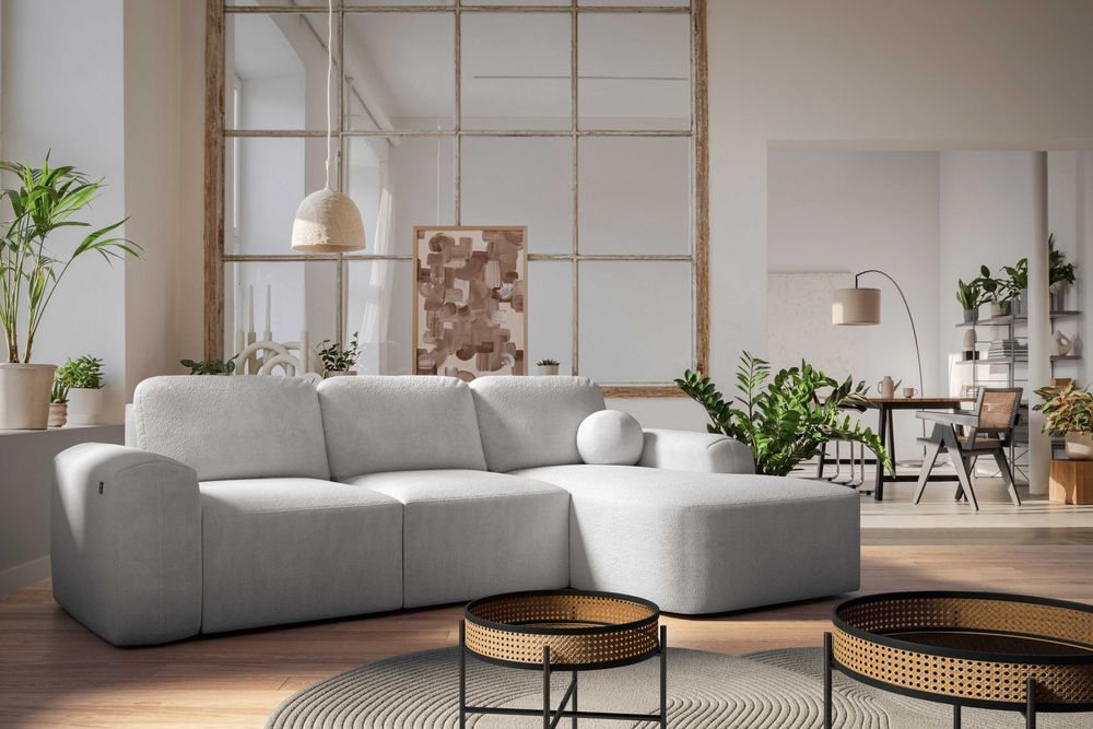 Narożnik kanapa BRUNO I 257x151 chmurka z funkcją spania Silk Meble