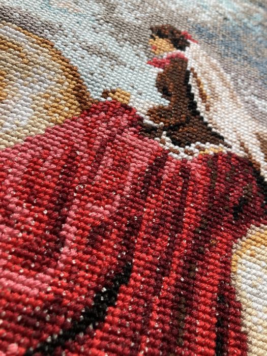 Obraz haftowany „Amazonka” A.de Dreux 37x48