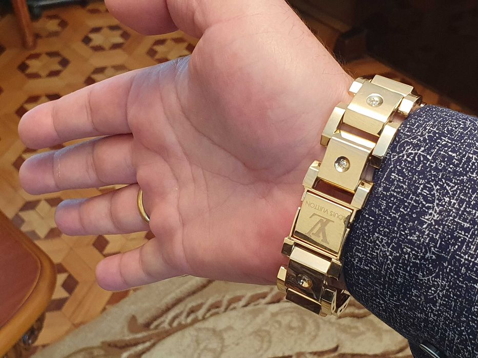 ZŁOTA BRANSOLETKA Waga-94,4 gr.Z Diamentami-585próba-Ręcznie Robiona.