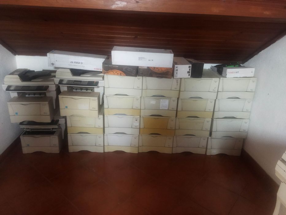 Grande lote de máquinas multifunções impressoras toners tinteiros scan