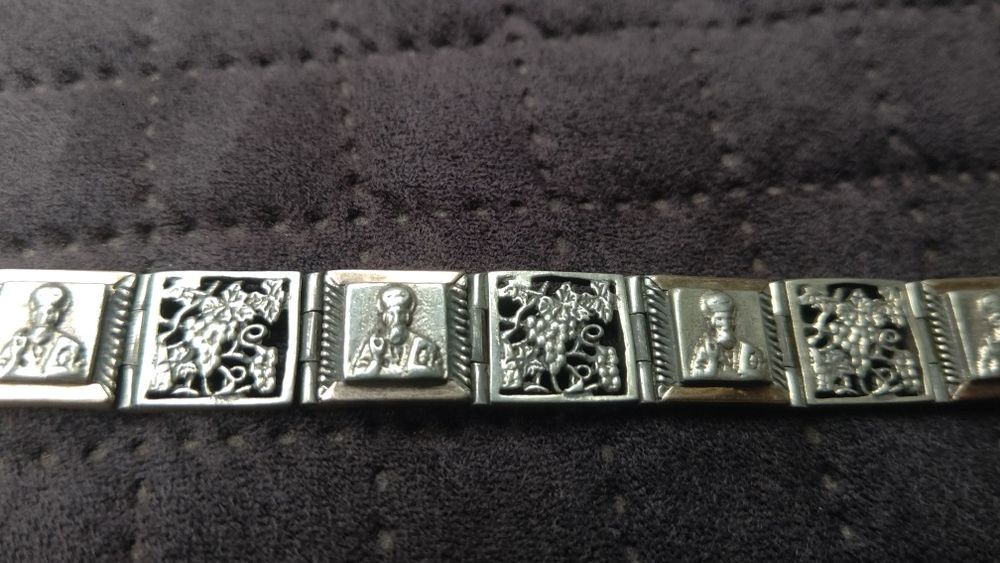 Браслет срібро золото