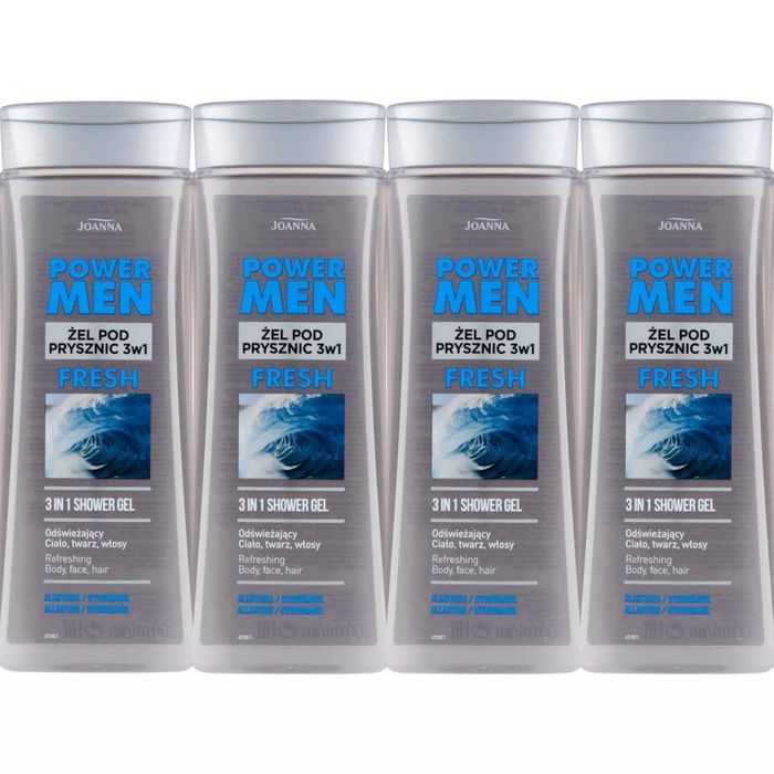 JOANNA POWER MEN Żel pod prysznic 3w1 FRESH, 300 ml