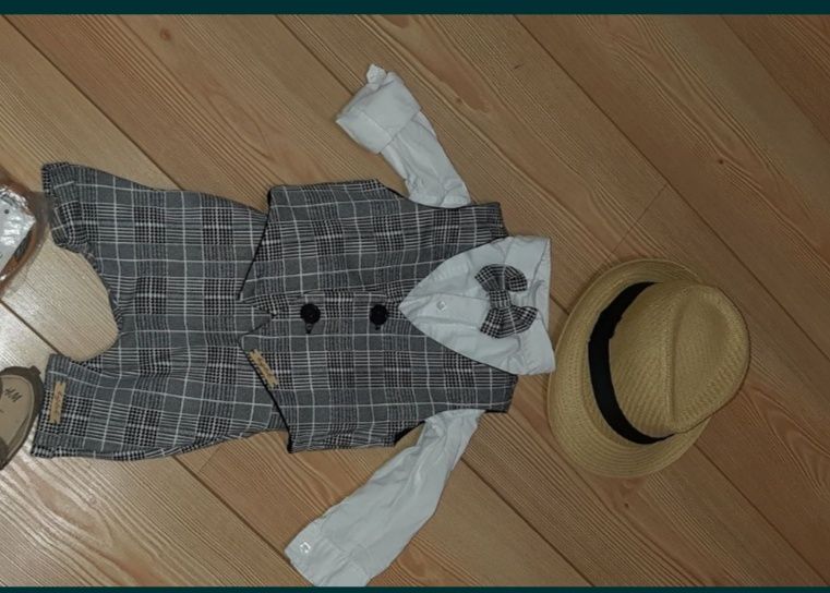 Elegancki zestaw dla chłopca chrzest rozmiar 80