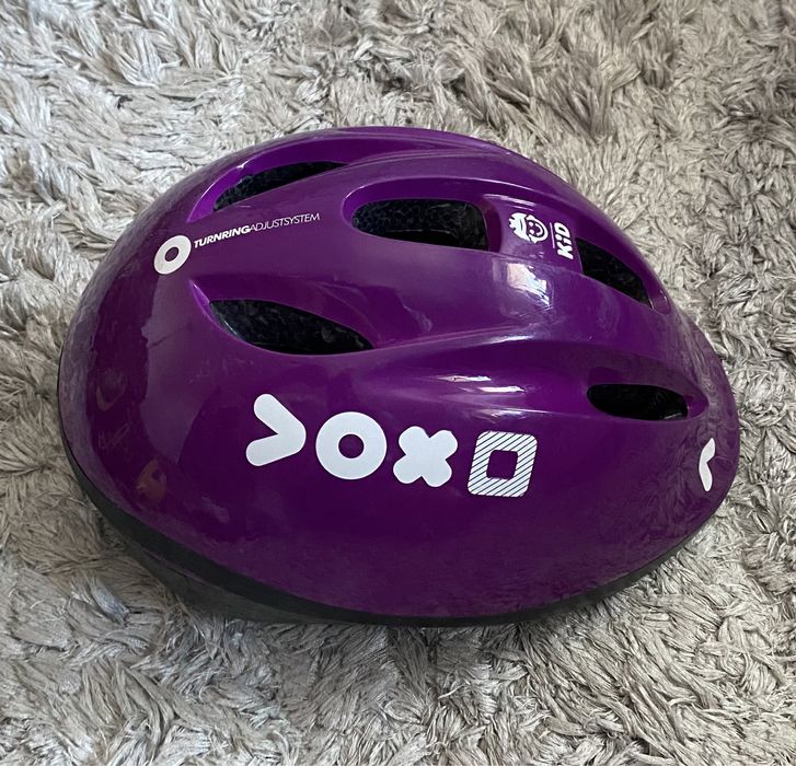Kask na rower dzieciecy decathlon fioletowy