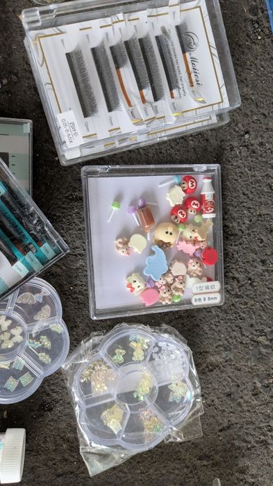 Lote de acessórios para unhas