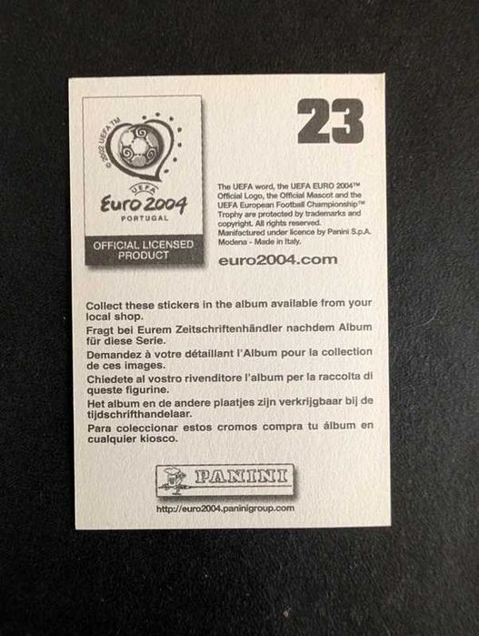 Cromo Cristiano Ronaldo Euro 2004 Panini #23