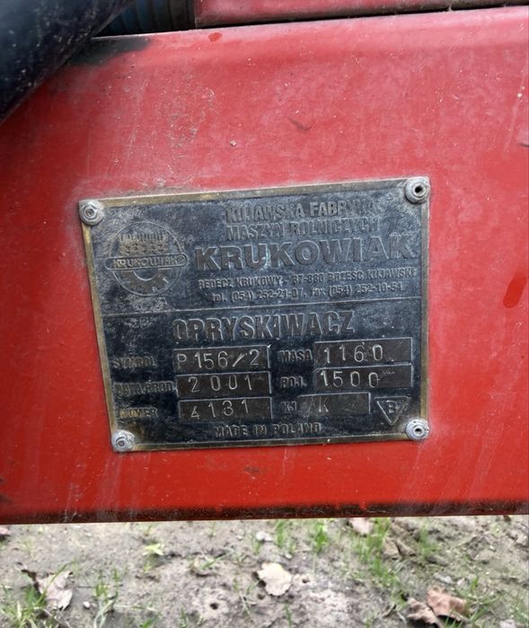 Opryskiwacz KFMR Krukowiak Apollo 1500L
