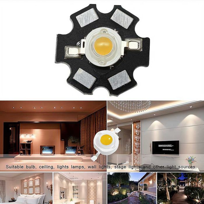 Светодиод 1 W 3.7 V на подложке ЛОТ -10 штук