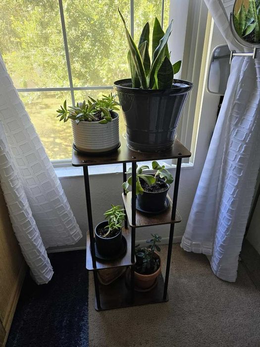 Kwietnik stojak na kwiaty drewniany narożny z 4 poziomami 78 cm