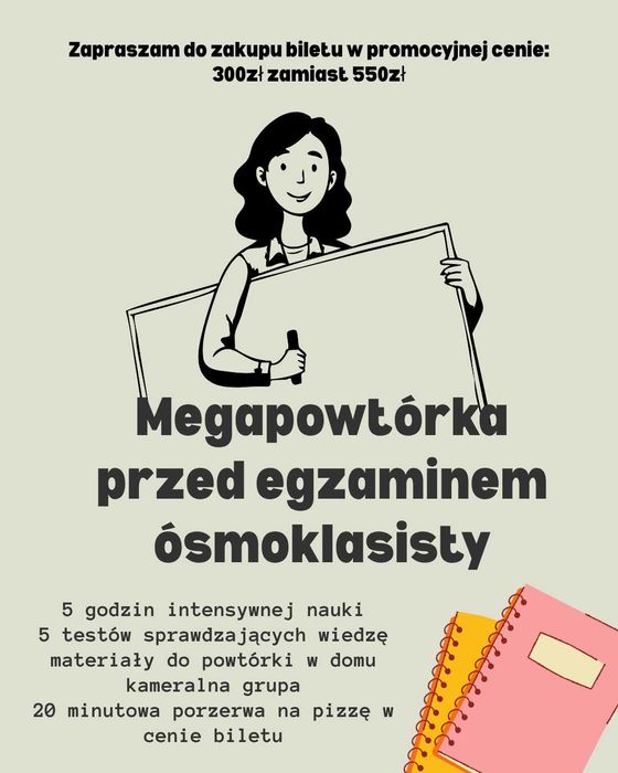 korepetycje z polskiego megapowtórka do egzaminu ósmoklasisty 5 godzin nauki
