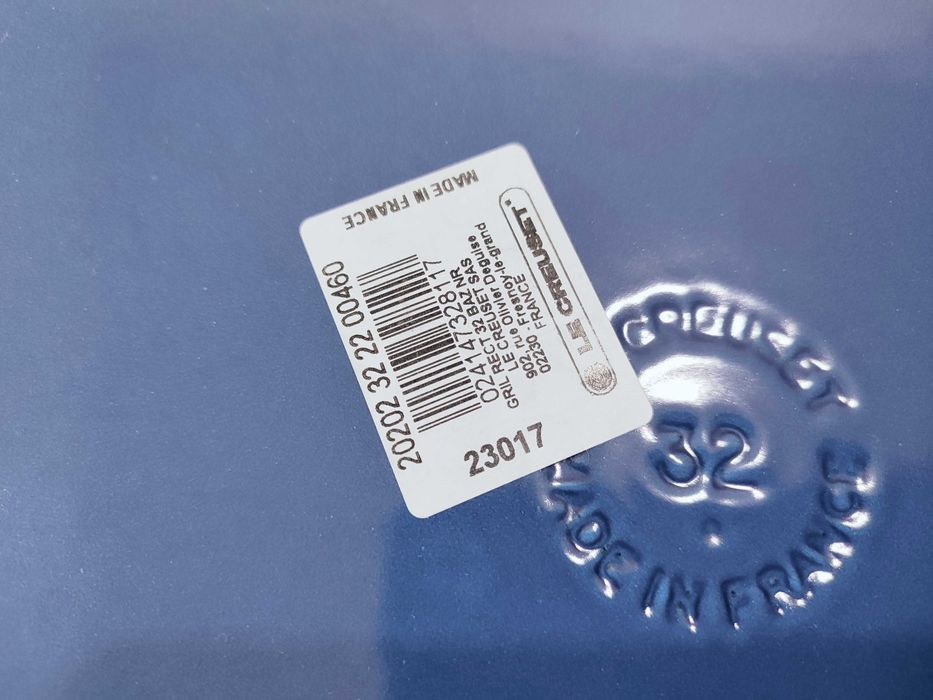 Patelnia grillowa Le Creuset 33 X 22 cm żeliwna lazurowa