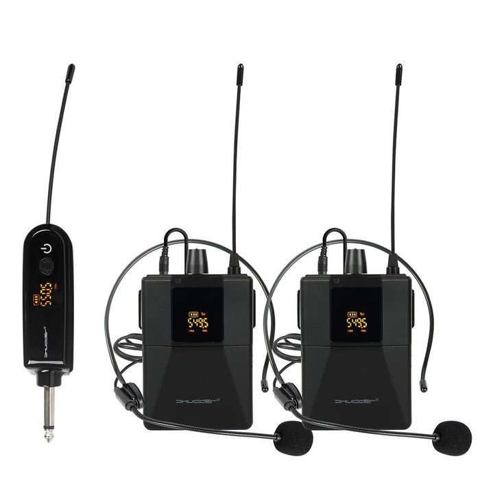 Mikrofony bezprzewodowe zestaw SDR704 Shudder 2 mikroporty ( mikrofon nagłowny + krawatowy )