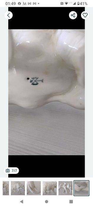 Słoń Karl Ens Art Deco lata 20 - 30 figurka porcelanowa