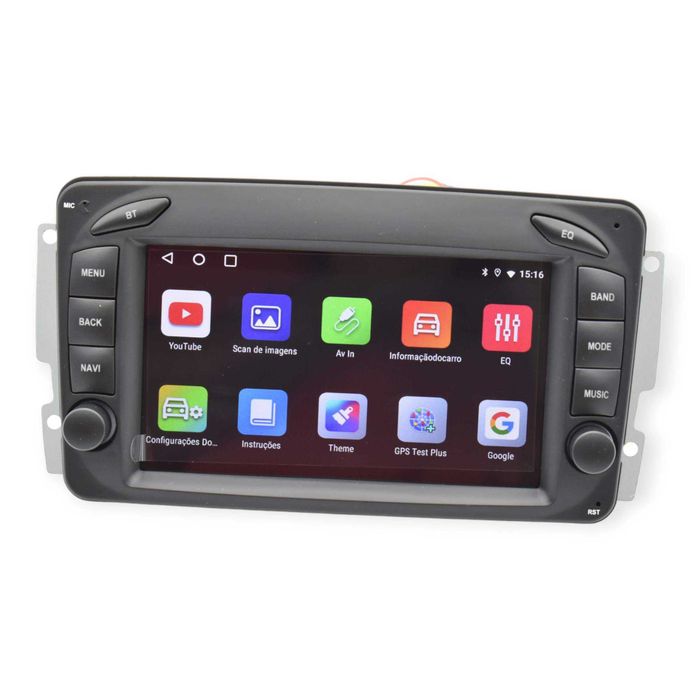 Radio 2 DIN Android Mercedes Benz A C G CLK - W209 W203 Novo Garantia