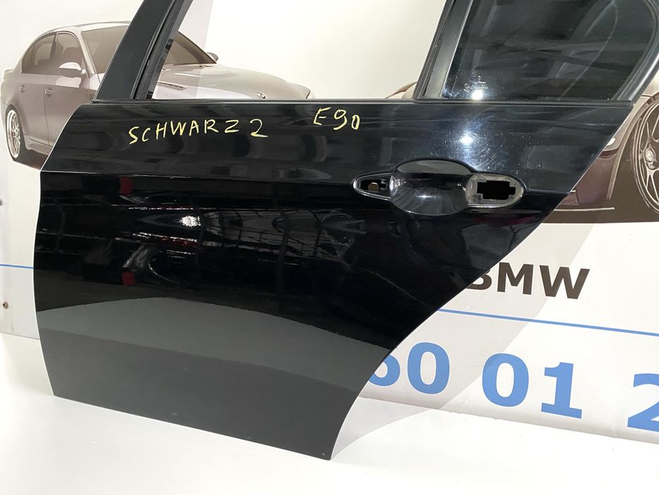 BMW E90 E91 Задня Ліва Дверь Седан 668 Schwarz 2 Чорні Двері Е90