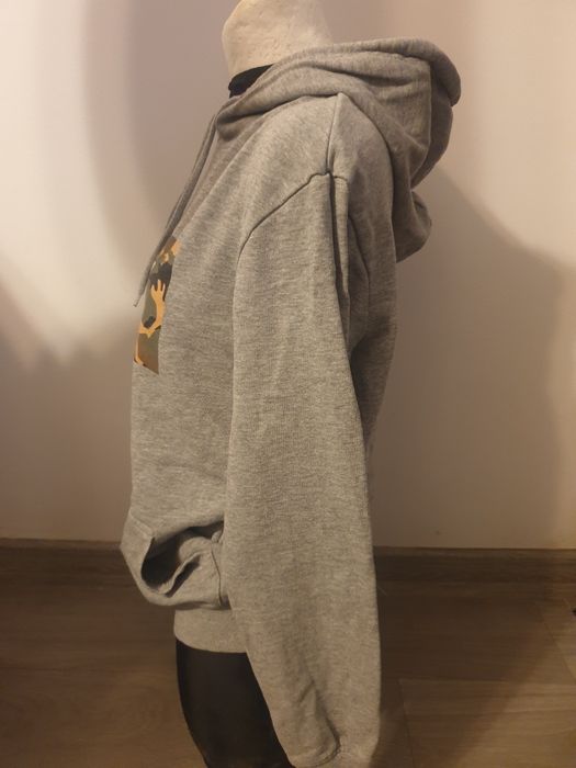 Bluza dresowa S szara kangurka kaptur Fuck FSBN młodzieżowa