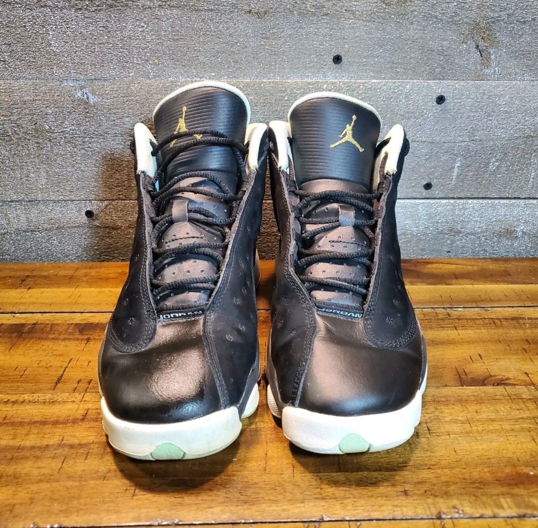 Jordan 13 black and mint best sale green