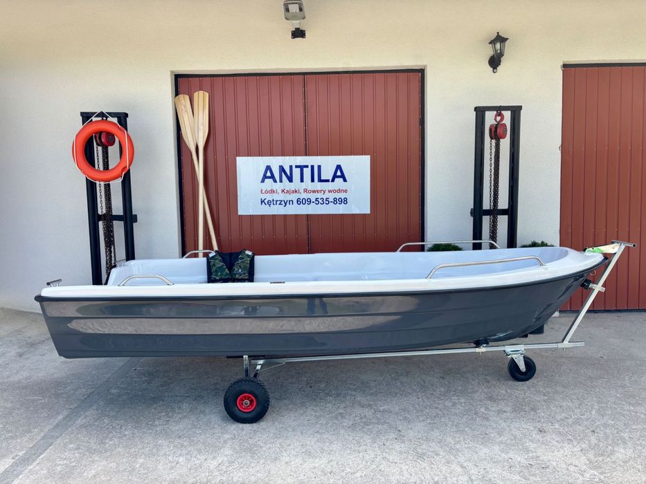 Łódka wiosłowo motorowa OKOŃ 380 /2 NAJWIĘKSZY WYBÓR ŁÓDEK Transport