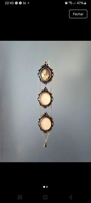 Moldura tripla vintage metal