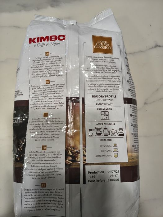 Kawa ziarnista Kombi Caffe Crema Classico 7/13 1 kg do kawy mlecznych