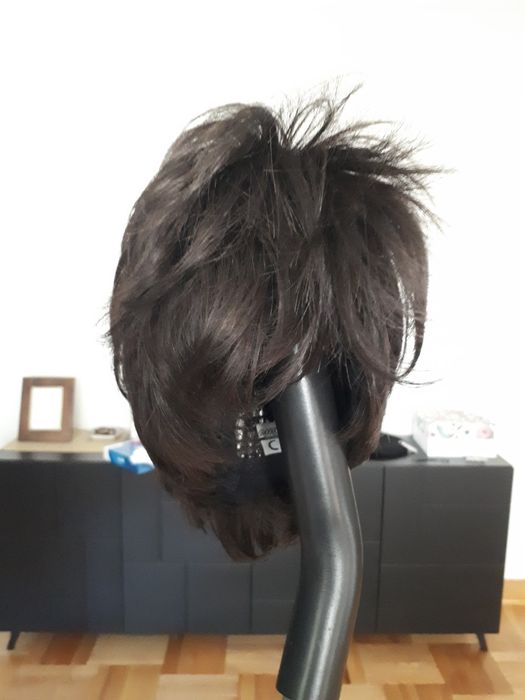 Damska Peruka Ciemny Brąz Krótka