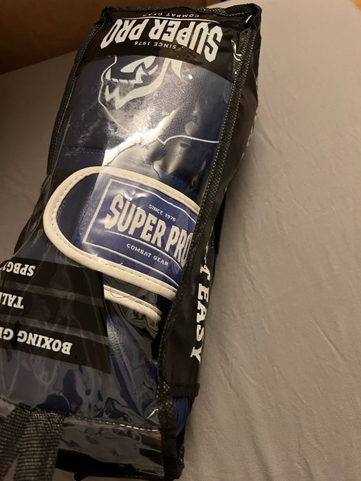 Luvas se boxe super pro-azul e branco