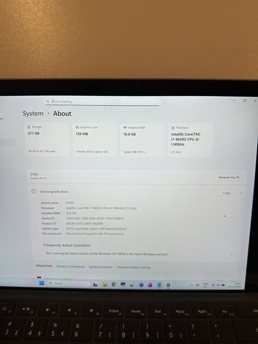 Microsoft Surface pro 6
