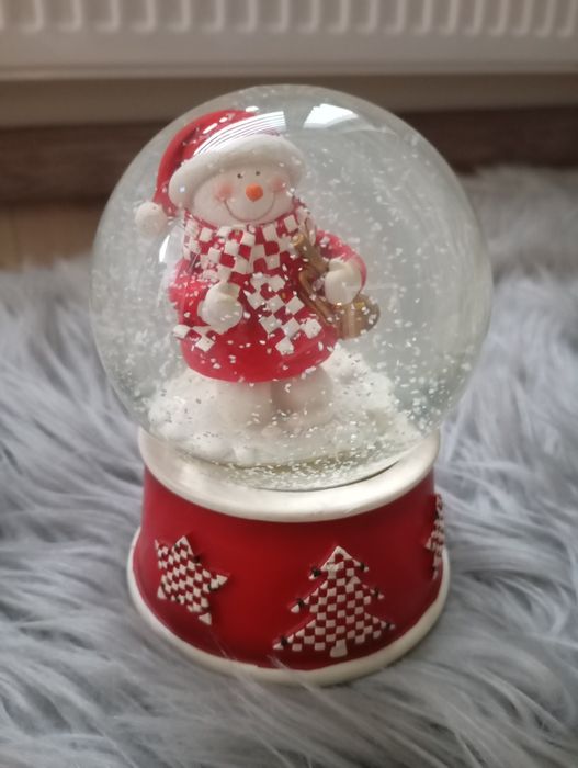 Kula śnieżna pozytywka nakręcana muzyka śnieg