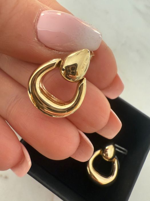 Kolczyki złote wiszące sztyft nowe 585