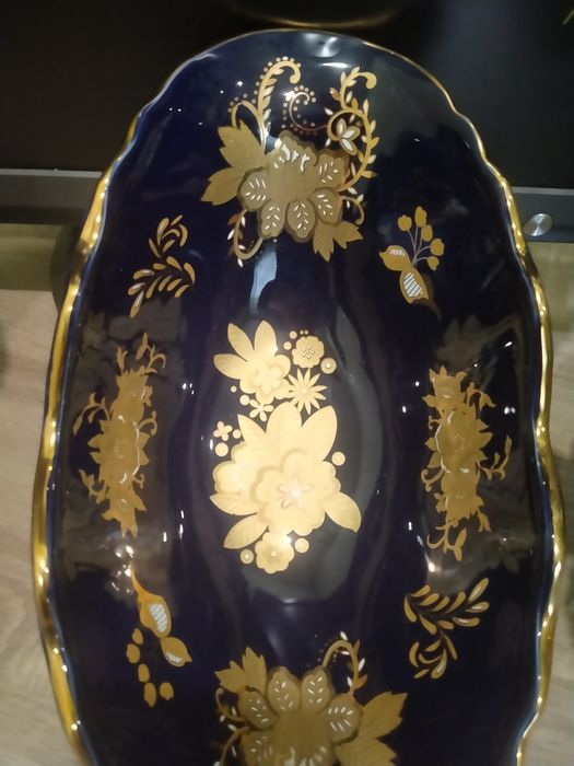 Ваза ( фруктовница, конфетница) кобальт.Подарочная.