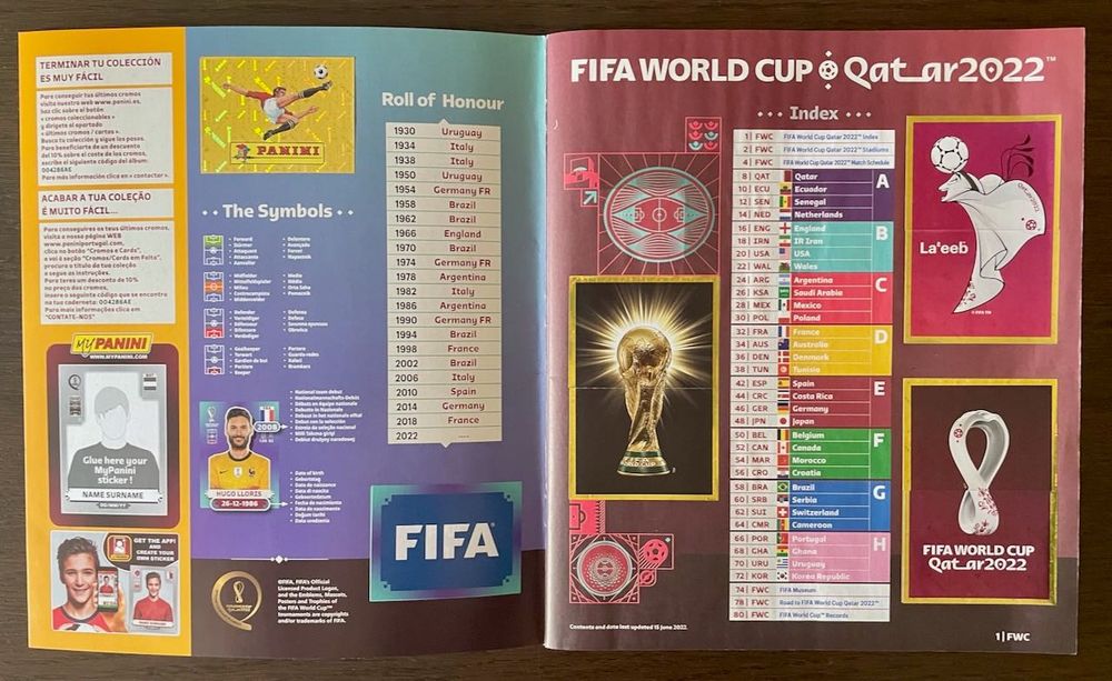 Caderneta de Cromos do Mundial do Qatar 2022