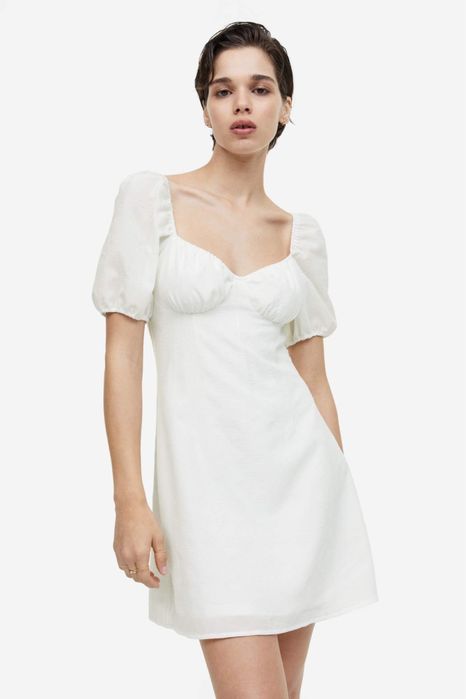 Біла (молочна) сукня h&m , xs ідеальний стан