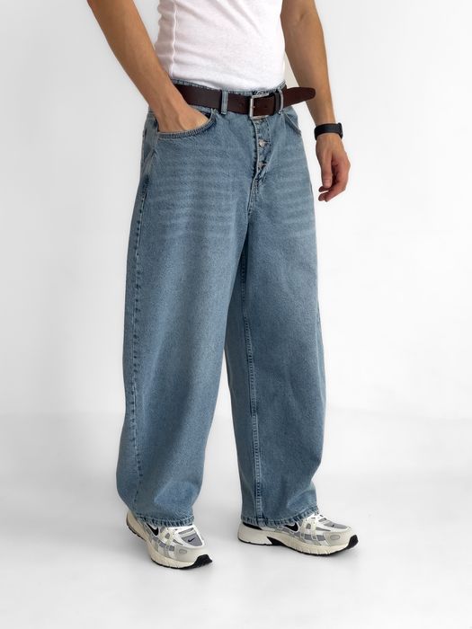 Джинси чоловічі широкі baggy/barrel/balloon jeans, штани баггі | Джинсы багги мужские широкие Джынсы беги стиль 90 х реп ск8 rap sk8 y2k | Розмір L