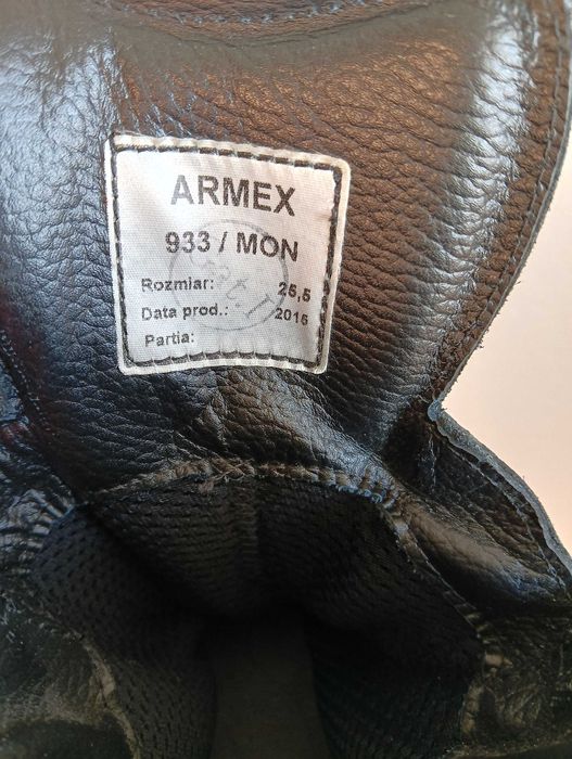 NOWE Buty Wojskowe 933/MON ARMEX Skóra | Rozmiar 25,5 | Militar
