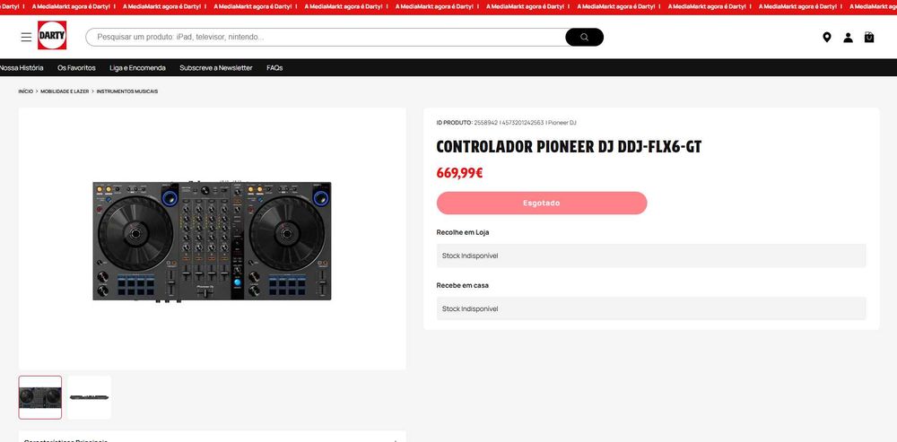Congtroladora DDJ FLX6 GT