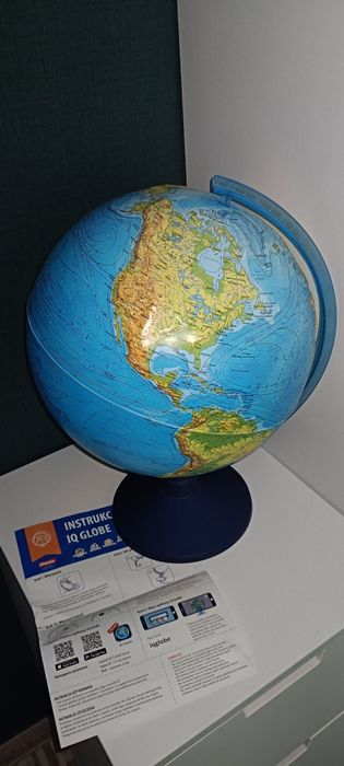 Globe, duży globus interaktywny podświetlany 3D z aplikacją