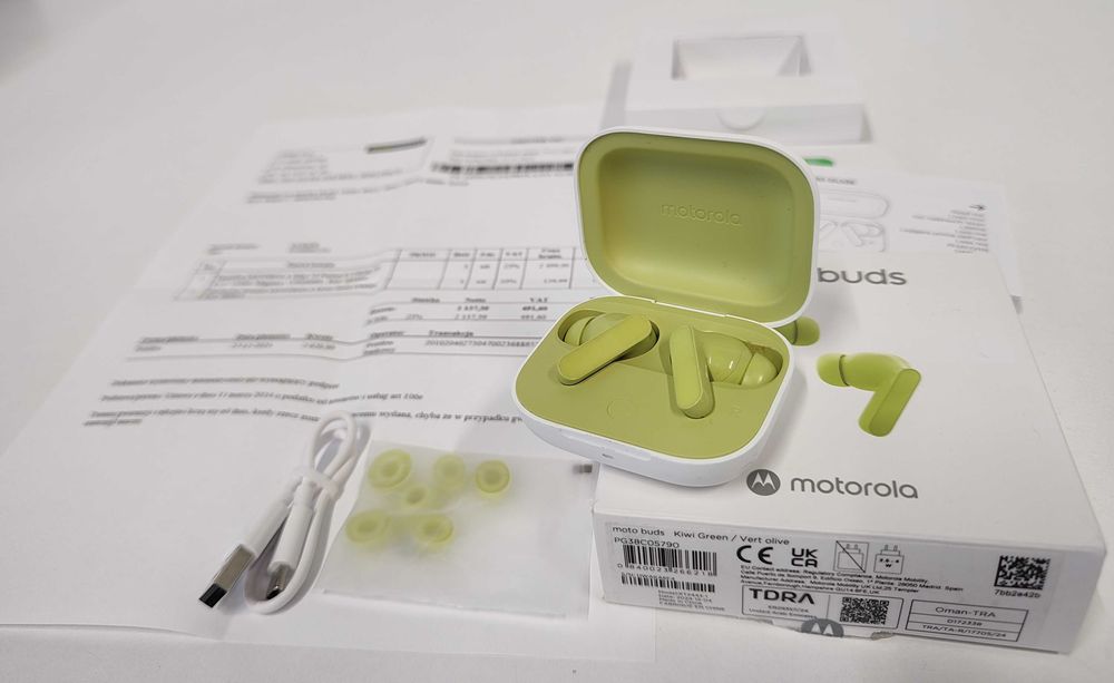 Słuchawki Motorola Moto Buds | Kiwi Green | Gwarancja | Komplet