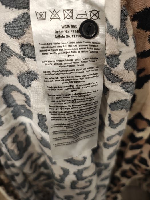 Damska sukienka maxi print panterka