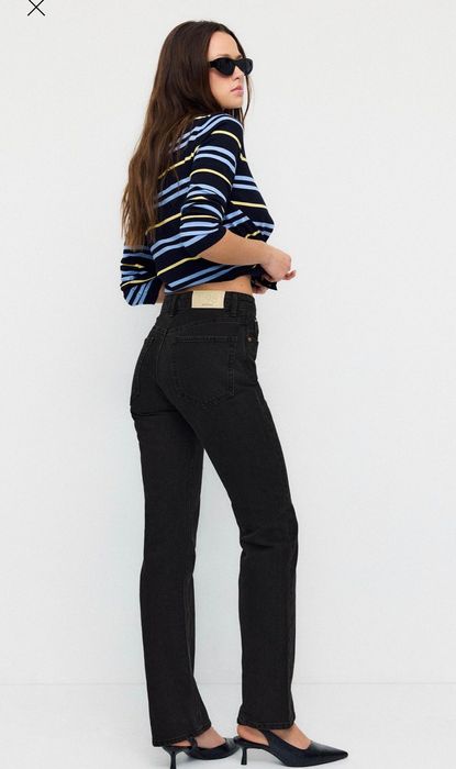 Прямі чорні джинси Stradivarius D98,34 розмір