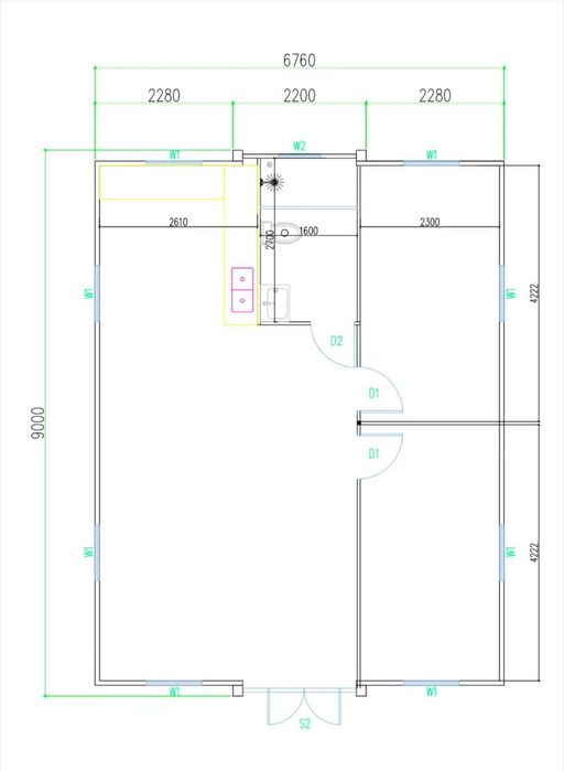 CASA MODULAR T2 60m² | entrega e montagem incluida