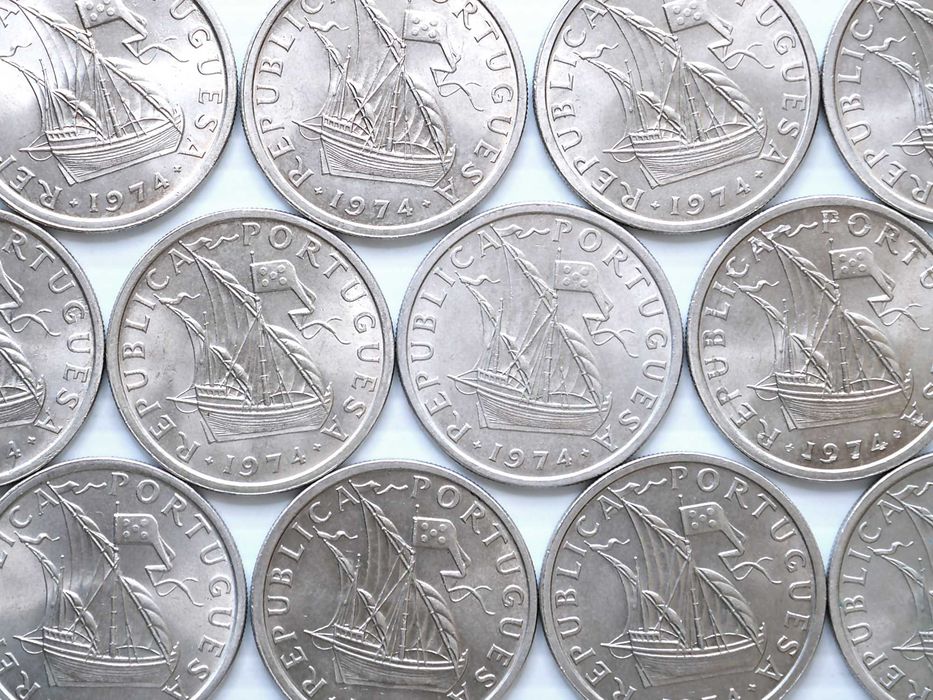 Lote de 14 Moedas 5 Escudos 1974