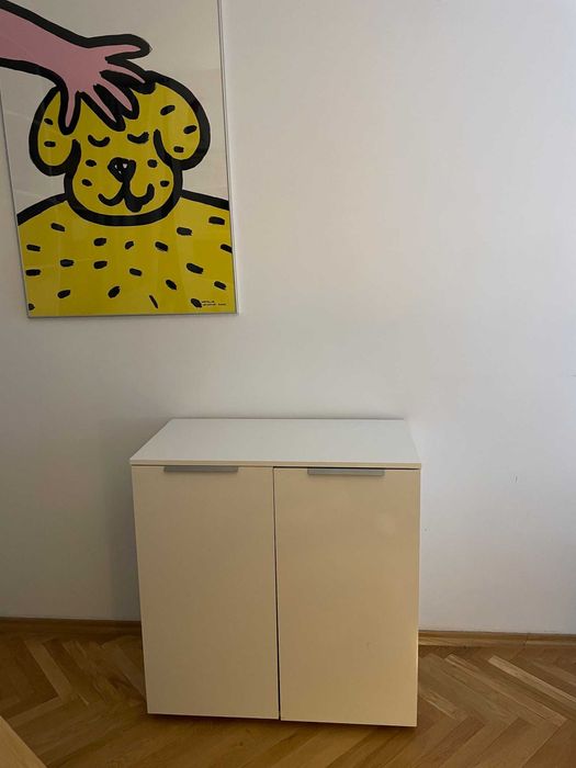 Biała szafka / komoda z półkami Bauhaus Wys 81 G41 S79 Stan bdb!