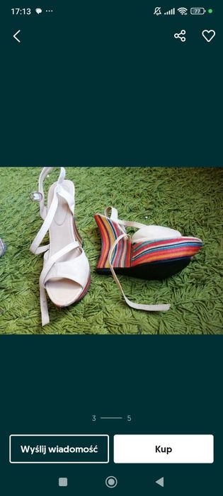 Buty beżowe na koturnie