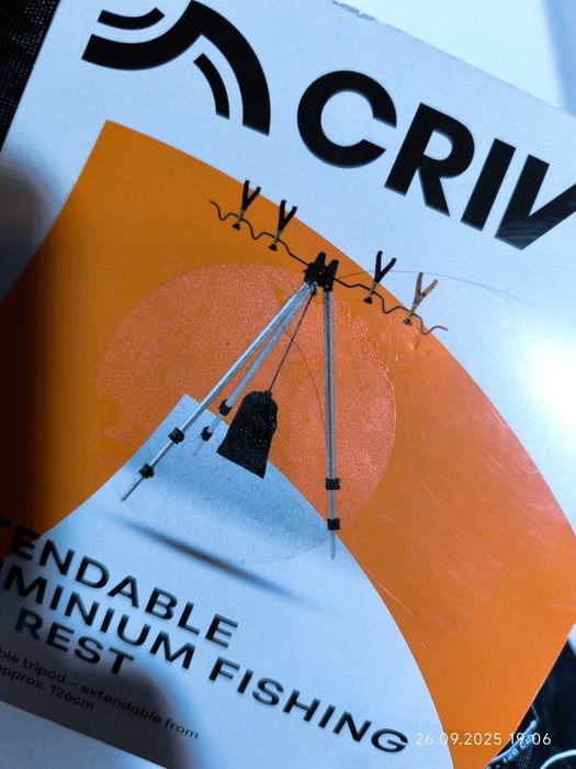 Rozsuwany aluminiowy stojak na wędki Crivit