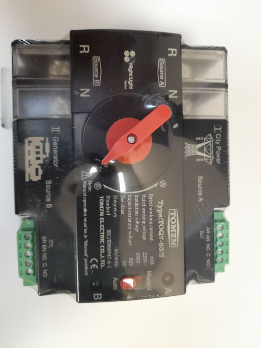 АВР TOMZN Автомат вводу резерву 63 2p, 125 4p.