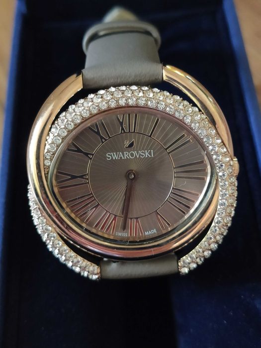Swarovski zegarek Duo skórzany pasek