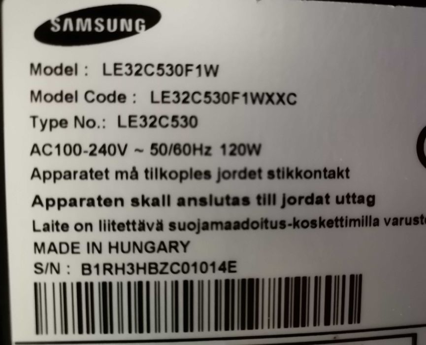 Mainboard Samsung LE32C530 BN41- 0 1 5 3 6 B  BN94- 0 4 1 7 5 J