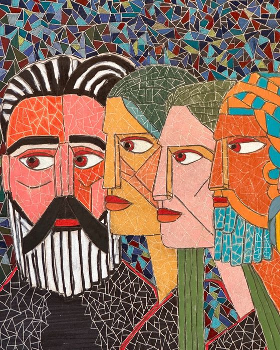 Obraz mozaikowy "Grupa" sztuka współczesna